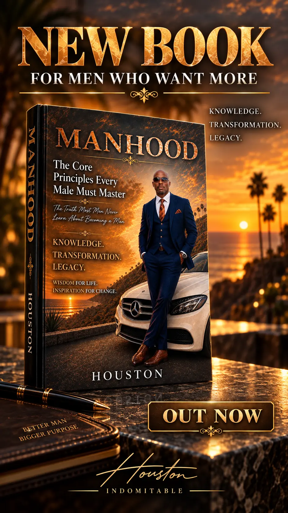 MANHOOD hardcover display — Out Now
